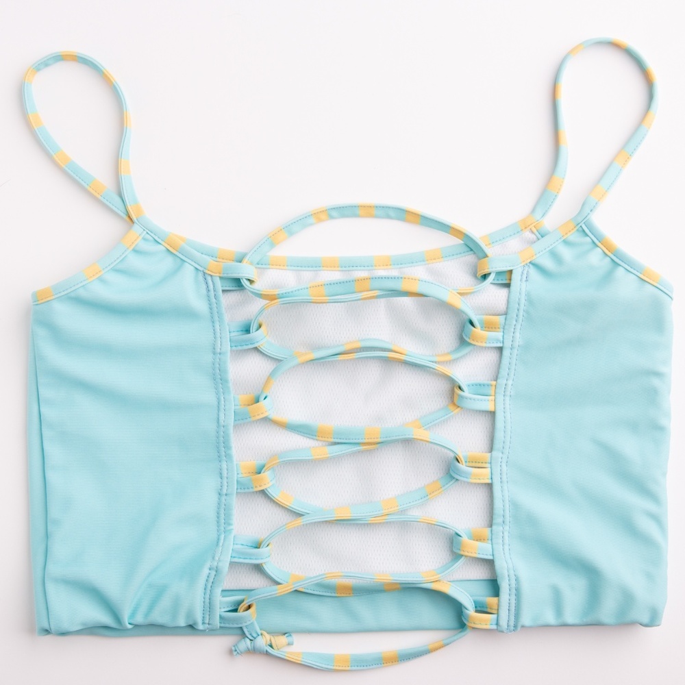 4/6 Small Arthletic "Laguna" Top - Blue & Yellow